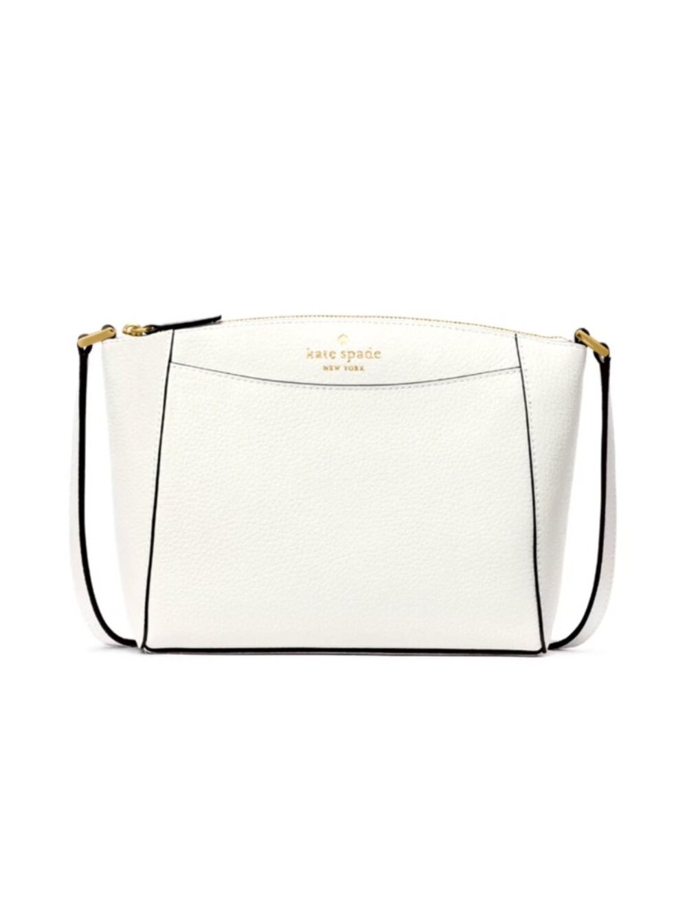 New Kate Spade Monica Pebbled Leather Crossbody Meringue
